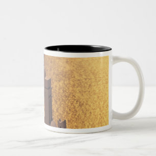 Greece, Cyclades Islands, Santorini, Thira, Two-Tone Coffee Mug