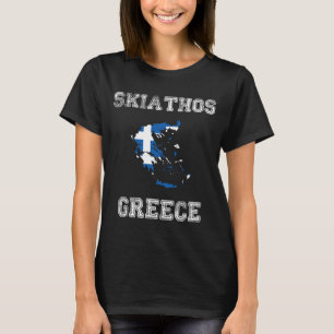 Greece Distressed Flag Skiathos Pride T-Shirt