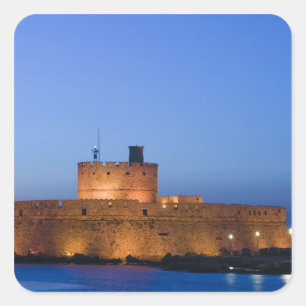 GREECE, Dodecanese Islands, RHODES, Rhodes Town: Square Sticker