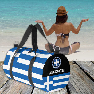 Greece duffle, Greek flag fitness /sports Duffle Bag