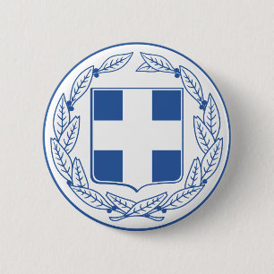 greece emblem 6 cm round badge