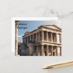 Greece Europe Vintage Travel Tourism Add Postcard