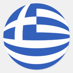 Greece Fisheye Flag Sticker