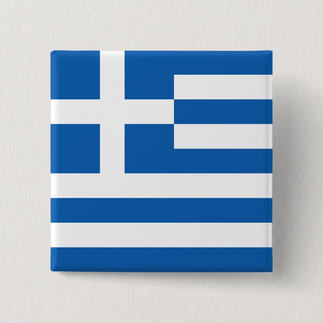 Greece Flag 15 Cm Square Badge (Front)