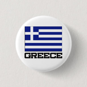 Greece Flag 3 Cm Round Badge