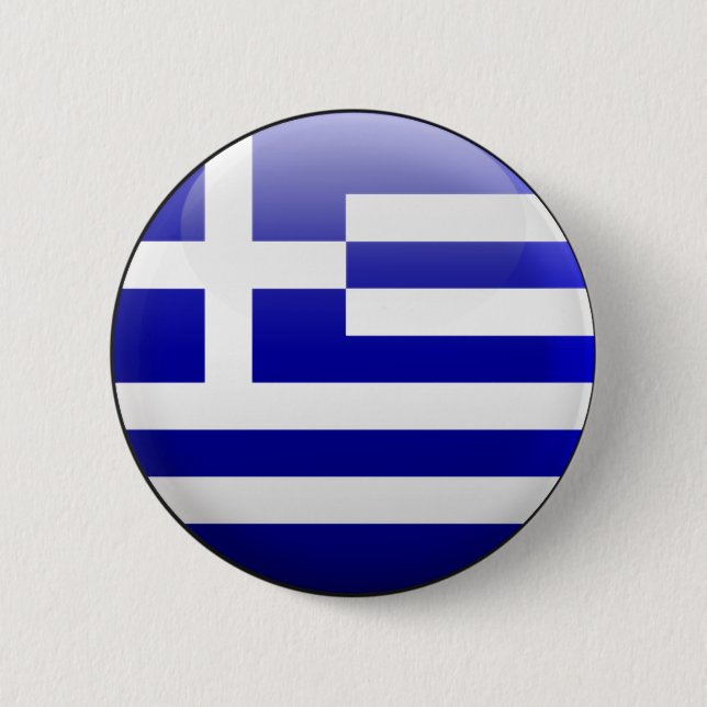 Greece Flag 6 Cm Round Badge (Front)