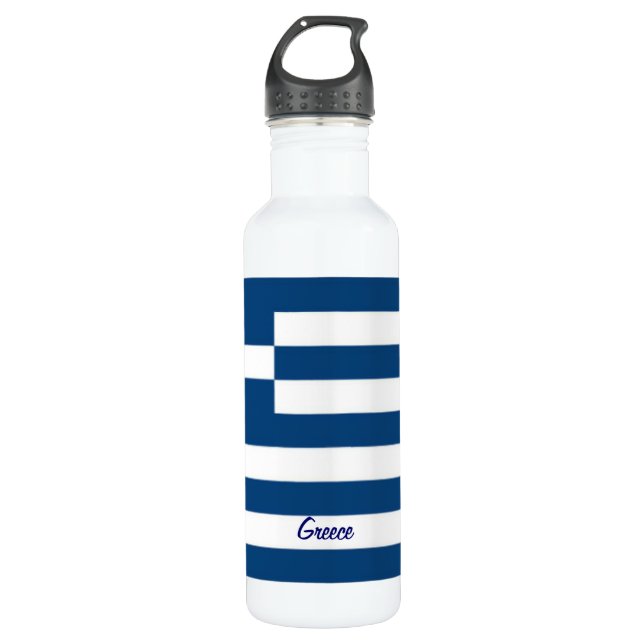 Greece flag 710 ml water bottle (Front)