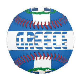 Greece Flag and Coat of Arms Patriotic Baseball