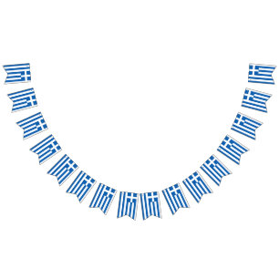 Greece flag banner bunting