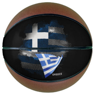 Greece flag basketball
