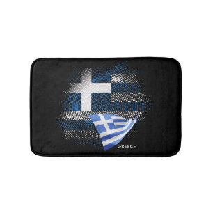 Greece flag bath mat