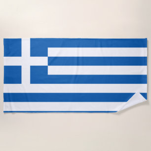 Greece flag beach towel