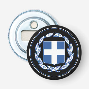 Greece Flag Bottle Opener, Greek Emblem / Party Opener