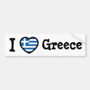 Greece Flag Bumper Sticker