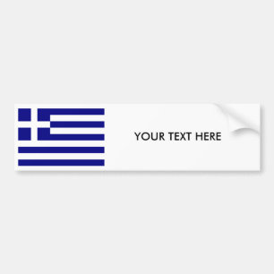 GREECE FLAG Bumper Sticker