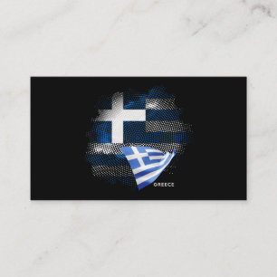 Greece flag business card