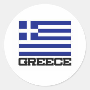 Greece Flag Classic Round Sticker