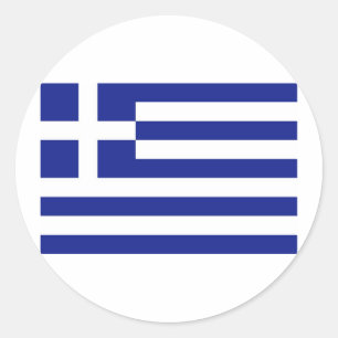Greece Flag Classic Round Sticker