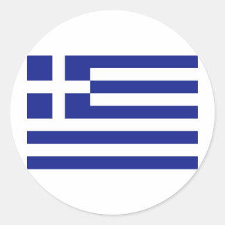 Greece Flag Classic Round Sticker