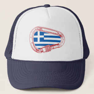 Greece Flag Climbing Carabiner Trucker Hat