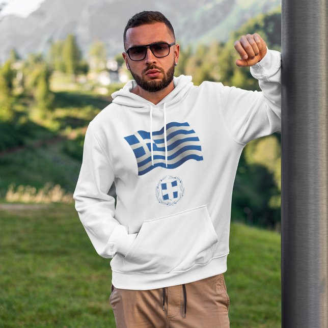 Greece Flag Coat Of Arms Hoodie (Creator Uploaded)