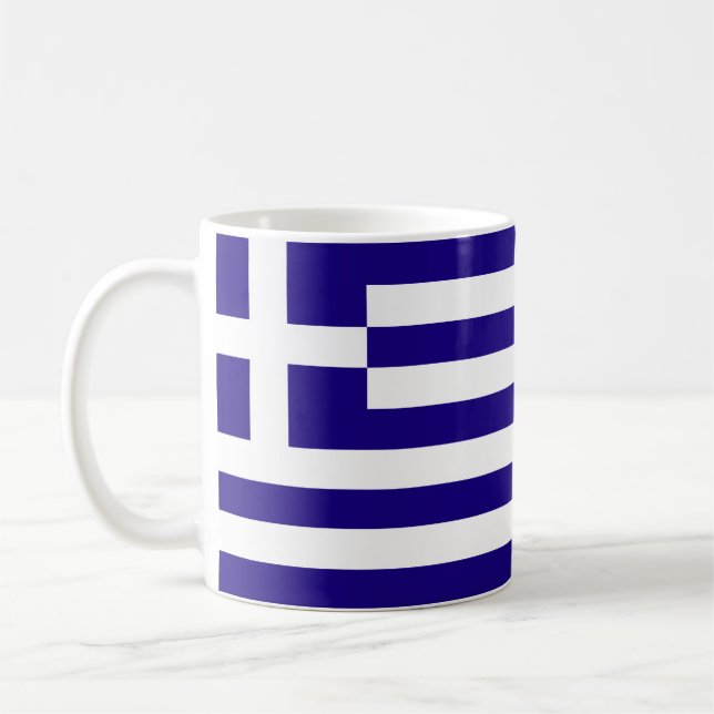 Greece Flag Coffee Mug (Left)