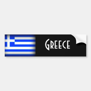 Greece Flag Dark Bumper Sticker