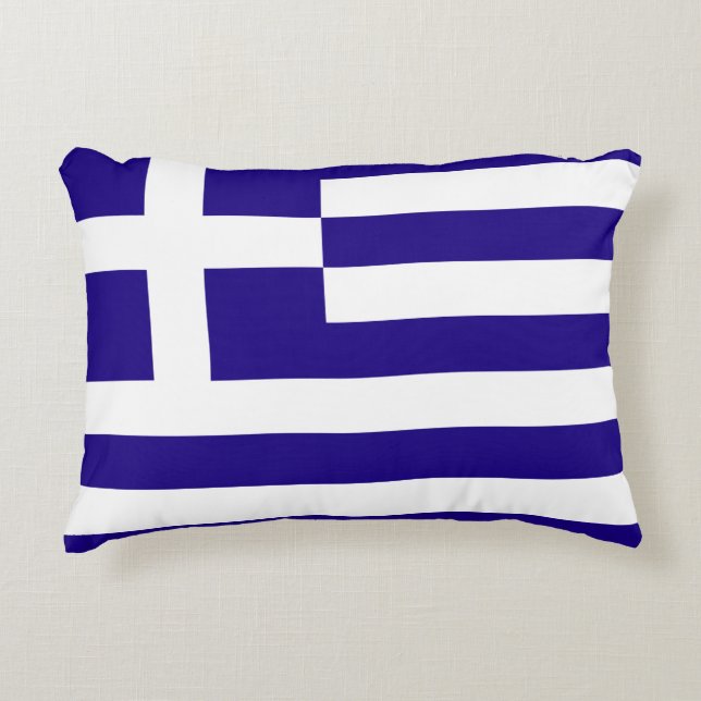 Greece Flag Decorative Cushion (Front)