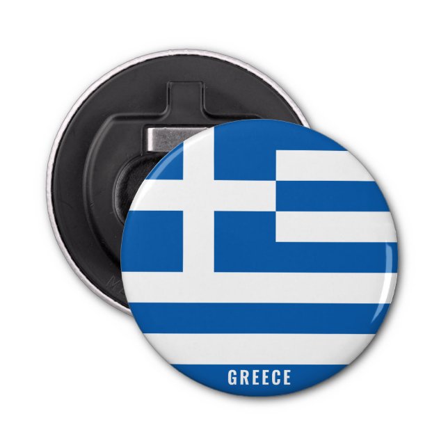 Greece Flag Delightful Patriotic Bottle Opener (Front)