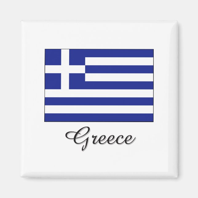 Greece Flag Design Magnet (Front)