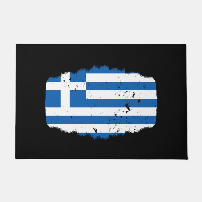 Greece Flag Doormat (Front)
