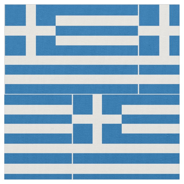 Greece Flag Fabric (Close Up)