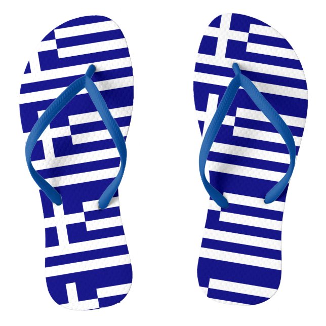 Greece Flag Flip Flops (Footbed)
