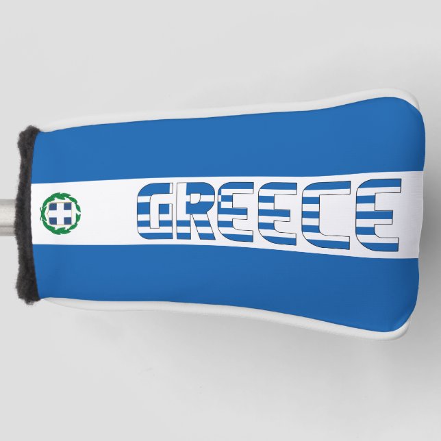 Greece Flag Gorgeous Patriotic Golf Head Cover (Front)