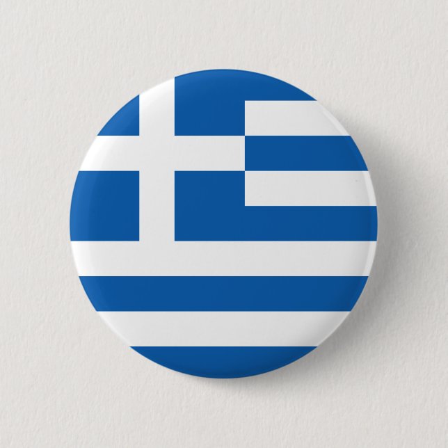 Greece Flag GR 6 Cm Round Badge (Front)