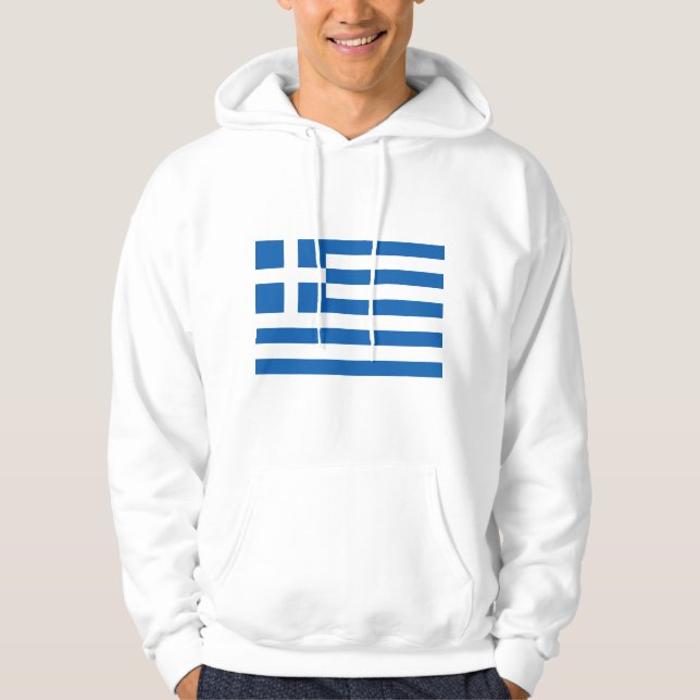 Greece Flag GR Hoodie (Front)