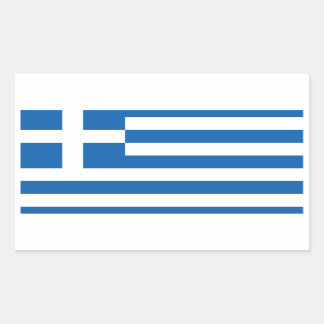 Greece Flag GR Rectangular Sticker