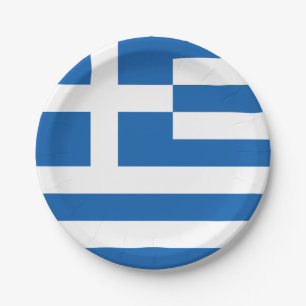 Greece Flag Greek Patriotic Paper Plate