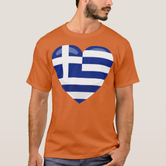 Greece Flag Heart T-Shirt