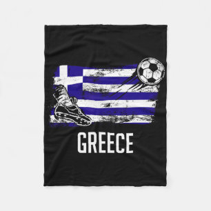 Greece Flag Jersey Greek Soccer Team Greek  Fleece Blanket