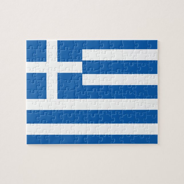Greece Flag Jigsaw Puzzle (Horizontal)