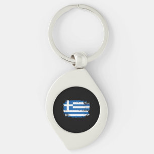 Greece Flag Key Ring