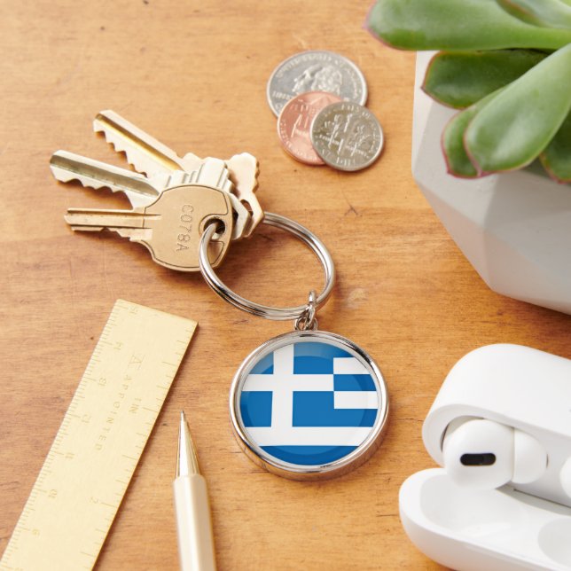 Greece flag key ring (Desk)