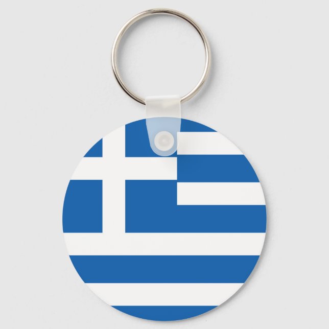 Greece Flag Key Ring (Front)