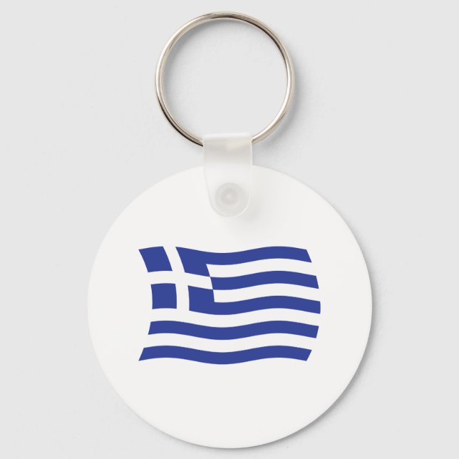 Greece Flag Keychain (Front)