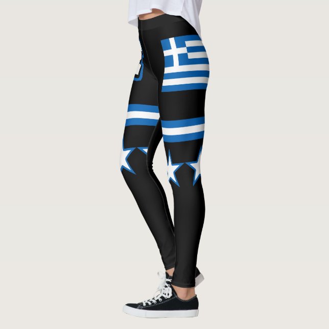 Greece Flag Leggings (Left)