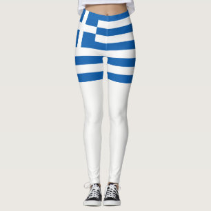 Greece flag leggings