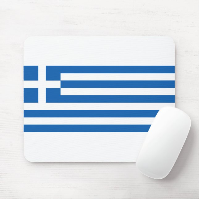 Greece flag mouse mat (With Mouse)