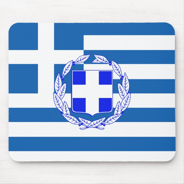 Greece flag mouse mat (Front)