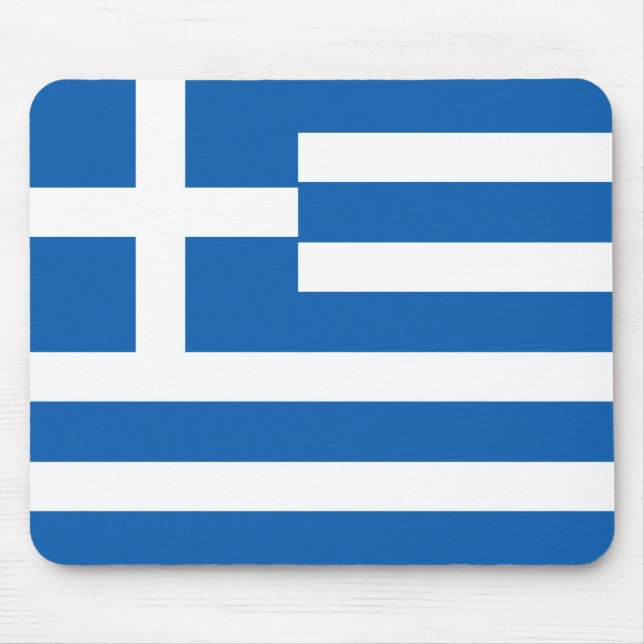 Greece Flag Mouse Mat (Front)